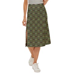 Day Of The Death Moth Scaled Midi Panel Skirt