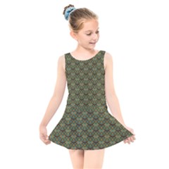 Day Of The Death Moth Scaled Kids  Skater Dress Swimsuit