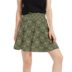 Day Of The Death Moth Scaled Waistband Skirt