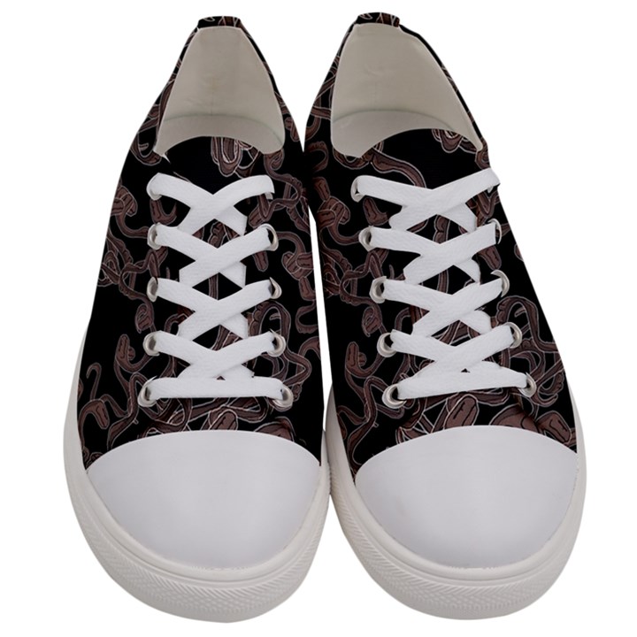 Venomous Elegance  Men s Low Top Canvas Sneakers