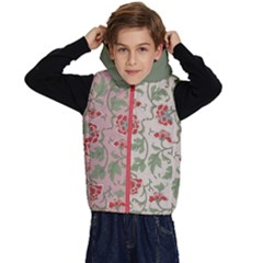 Traditional Vintage Geometric Asianstyle Classic Red Kids  Stylish Hooded Puffer Vest by Givinglala