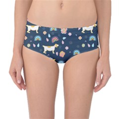 Dogs Mid-waist Bikini Bottoms