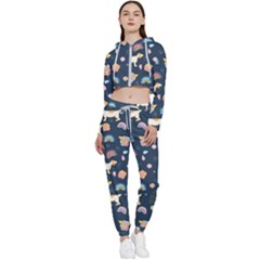 Dogs Cropped Zip Up Lounge Set by StyleHavenStore