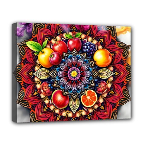 Fruity Mandala Deluxe Canvas 20  X 16  (stretched)