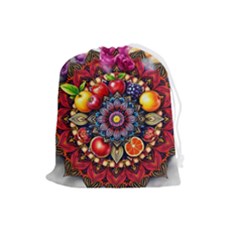 Fruity Mandala Drawstring Pouch (large)