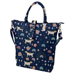 Dogs Buckle Top Tote Bag by StyleHavenStore