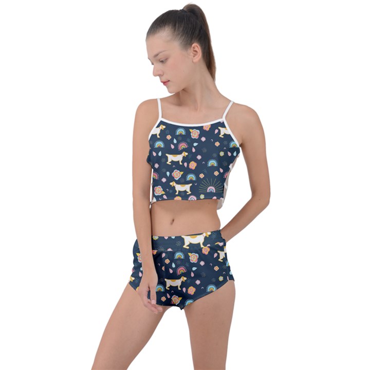 Dogs Summer Cropped Co-Ord Set