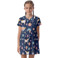 Dogs Kids  Asymmetric Collar Dress by StyleHavenStore