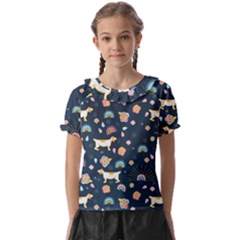 Dogs Kids  Frill Chiffon Blouse by StyleHavenStore