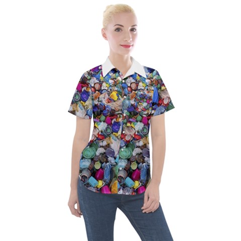 Trash To Treasure (ai) Women s Short Sleeve Pocket Shirt by dflcprintsclothing