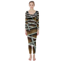 Expression Of Structure Long Sleeve Catsuit by geonetique