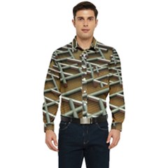 Expression Of Structure Men s Long Sleeve Pocket Shirt 