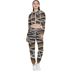 Expression Of Structure Cropped Zip Up Lounge Set by geonetique