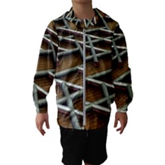 0118 F Expression Of Structure Large Kids  Hooded Windbreaker by geonetique