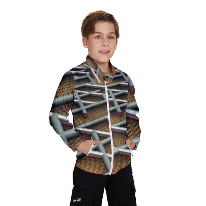 0118 F Expression Of Structure Large Kids  Windbreaker