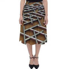 0118 F Expression Of Structure Large Classic Midi Skirt by geonetique