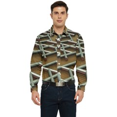 0118 F Expression Of Structure Large Men s Long Sleeve Shirt