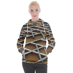 0118 F Expression Of Structure Large Women s Hooded Pullover