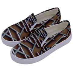 0118 F Expression Of Structure Large Kids  Canvas Slip Ons by geonetique