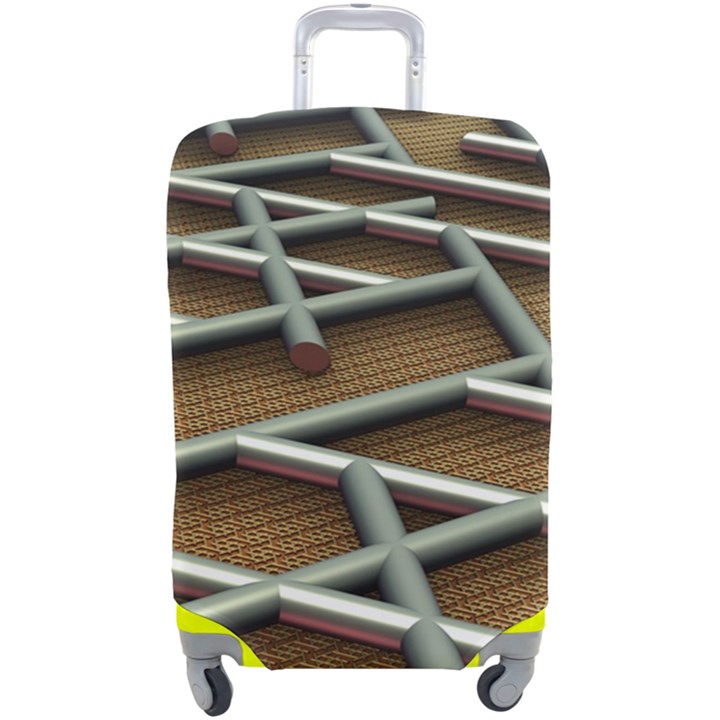 0118 F Expression Of Structure Large Luggage Cover (Large)