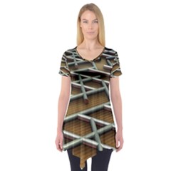 Expression Of Structure Short Sleeve Tunic 