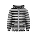 Black And White Circles Pattern Kids  Zipper Hoodie View1