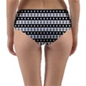 Black And White Circles Pattern Reversible Mid-Waist Bikini Bottoms View4