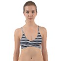 Black And White Circles Pattern Wrap Around Bikini Top View1