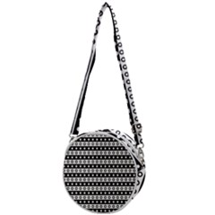 Black And White Circles Pattern Crossbody Circle Bag