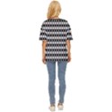 Black And White Circles Pattern Oversized Basic T-Shirt View4