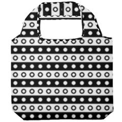 Black And White Circles Pattern Foldable Grocery Recycle Bag by ytdream