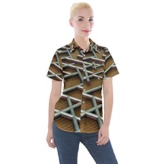 Expression Of Structure Women s Short Sleeve Pocket Shirt