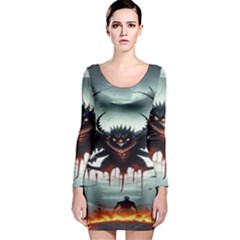 Halloween Goodie Long Sleeve Bodycon Dress