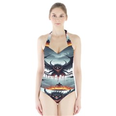 Halloween Goodie Halter Swimsuit