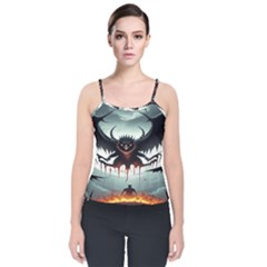 Halloween Goodie Velvet Spaghetti Strap Top