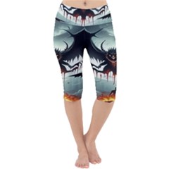 Halloween Goodie Lightweight Velour Cropped Yoga Leggings