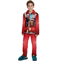 The Christmas Collection Kids  Long Sleeve Velvet Pajamas Set