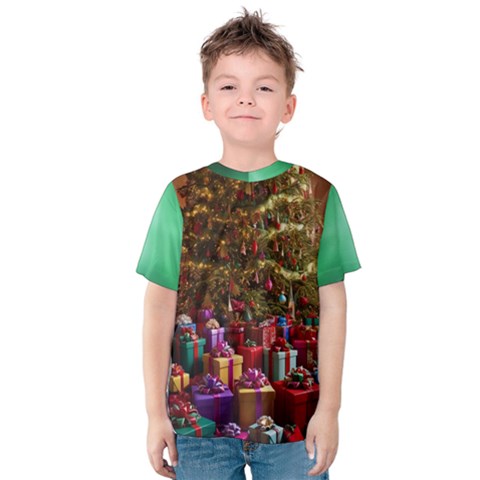 Merry Christmas Kids  Cotton T-shirt by favoritechios