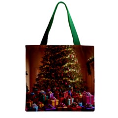 Merry Christmas Zipper Grocery Tote Bag by favoritechios