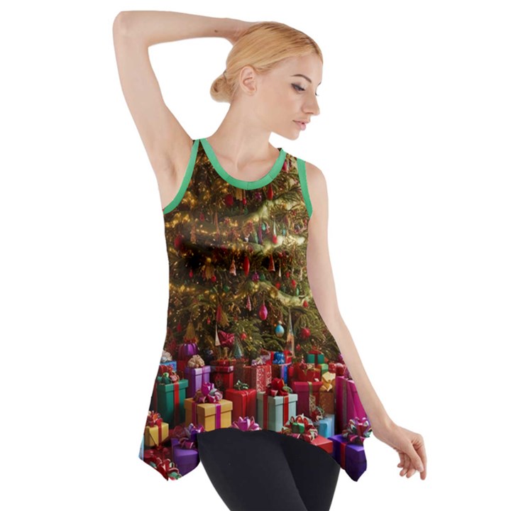 Merry christmas Side Drop Tank Tunic