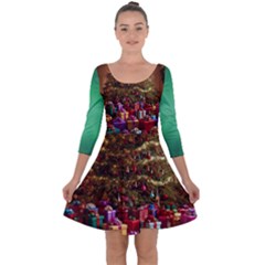 Merry Christmas Quarter Sleeve Skater Dress