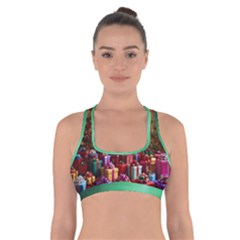 Merry Christmas Cross Back Sports Bra