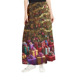 Merry Christmas Maxi Chiffon Skirt