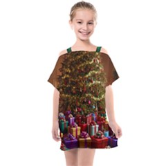 Merry Christmas Kids  One Piece Chiffon Dress