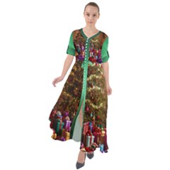 Merry Christmas Waist Tie Boho Maxi Dress