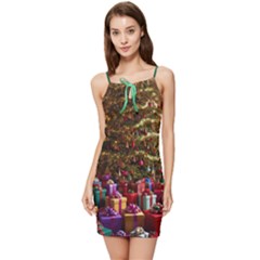 Merry Christmas Summer Tie Front Dress