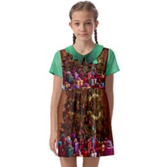 Merry Christmas Kids  Asymmetric Collar Dress