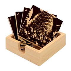 Merry Christmas Bamboo Coaster Set