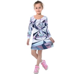 Vanilla Dream Kids  Long Sleeve Velvet Dress