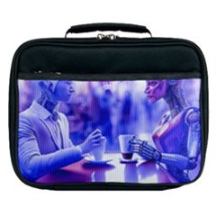 Cyborgs Couple Eating Drinks At Street Coffee (ai) Lunch Bag